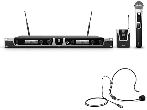 LD Systems U518 HBH 2 - Sistema per Radiomicrofono con Bodypack, Headset e Microfono a Mano dinamico