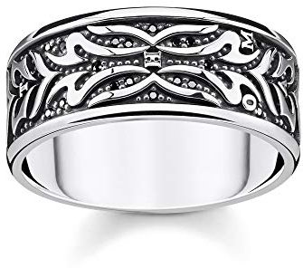 THOMAS SABO 1 Ring Tiger Muster schwarz 925 Sterlingsilber, Geschwärzt TR2291-643-11