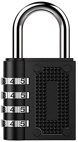 Combination Padlock, BeskooHome Waterproof Padlock with Code, 4 Digit Locker Padlocks for School, Gym Lockers, Outdoor Combination Lock for Shed, Fence, Backyard, Hasp Locker (1 Pack Black)
