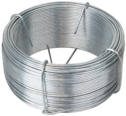 Linxor - Fil d'attache en Acier galvanisé pour Grillage ou Autre - 50 m x 1.3mm Ø - Gris