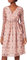 NA-KD Damen Recycled Wrap Mesh Dress Lssiges Kleid, Rosa Rosen, 40 EU