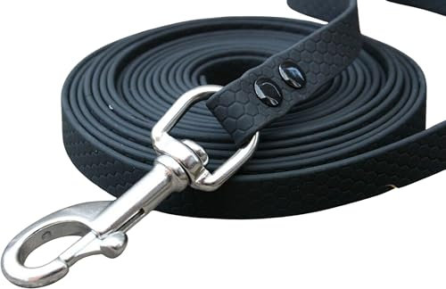 Schleppleine Hundeleine Hexa wasserbeständig Schwarz, 16 mm