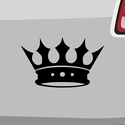 Krone König Kleber -6 Größen- Sticker Queen Crown King Prinz Aufkleber Geschenk in 6 Größen und 21 Farben