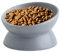 Koomiao Gamelle Chat Surélevée en Premium Céramique Inclinable à 15° Bol pour Chat Anti-Vomissements Facile à Digestion Bol de Nourriture pour Chats et Chiots (Gris)