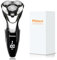Phisco Rasoio Elettrico Barba Uomo, Rasoio Elettrico Barba con Regolabarba IPX7 Impermeabile Rasoio Rasatura Secco o Bagnata LCD Energia Schermo, 3D Rotanti Rasoio Elettrico con 3 Testine di Ricambio