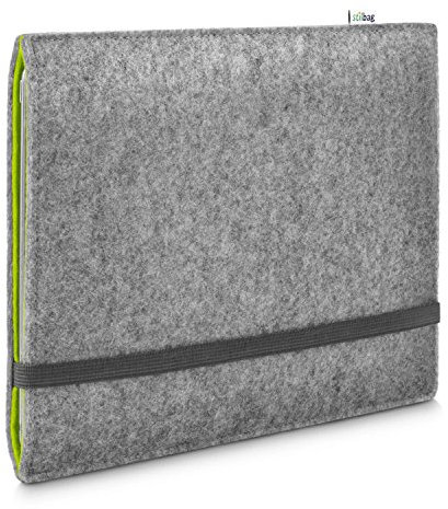 Stilbag Filzhülle für Apple iPad Mini (2021) (6th Generation) | Etui Tasche aus Merino Wollfilz | Kollekion Finn - Farbe: hellgrau/apfelgrün | Tablet Schutzhülle Made in Germany