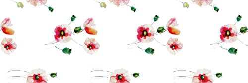 d-c-fix Wachstuchtischdecke PVC-free Poppyfield - abwaschbar wasserdicht - In- & Outdoor - Wachstuch Plastik-Tischdecke Wachstischdecke Tischtuch - 140 cm rund