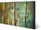banjado Magnettafel schwarz 78 x 37cm / Magnetwand Metall/Magnetpinnwand als Memoboard/Pinnwand Magnettafel Küche, Büro, Kinderzimmer inkl. 4 Magnete & Montageset - Motiv Grünes Holz