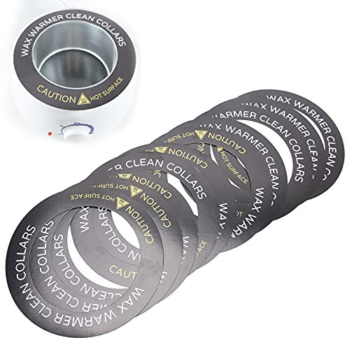 10pcs Wax Heater Collars, Round Shape Waxing Machine Cleaning Paper Ring, Wax Heater Accessories to - Prevents Dripping, Spills