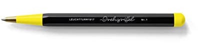 LEUCHTTURM1917 366571 Drehgriffel Nr. 1, Schwarz/Zitrone - Kugelschreiber Bauhaus Edition
