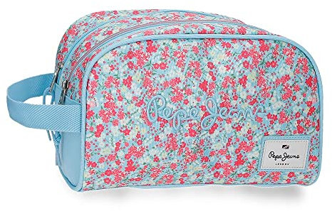 Pepe Jeans Aide Kulturbeutel Zwei Fächer Anpassbar Mehrfarbig 26x16x12 cm Polyester