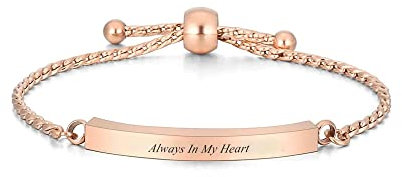 Minicremation Kremation Armband für Asche Edelstahl Urne Armreifen für Asche Memorial Keepsake Kremation Memorial Urne Armband - einstellbar (Roségold)