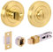 HANDLEZONE® Bathroom Toilet Door Thumb Turn and Release Bullet Round Deadbolt Kit - Satin Brass - 76mm Bolt with 57mm Backset