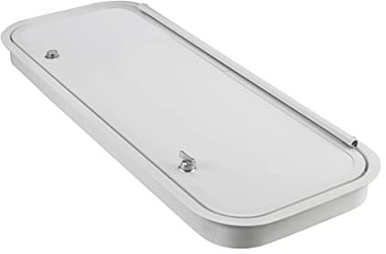 Leisure Coachworks Porte à bagages pour camping-car - 81,3 cm de large x 30,5 cm de haut avec coins arrondis et blocs de pouce pour camping-car - Portes de rangement d'accès aux compartiments avec