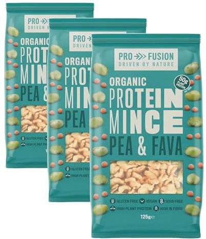 Profusion Organic Vegan Pea and Fava Protein Mince 125g, 9.8 x 11.8 inches (Pack of 3)