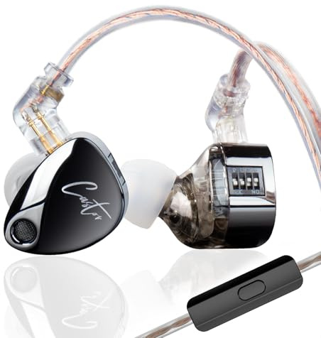 keephifi KZ Castor - Auriculares intraurales con Monitor de oído, Cable Desmontable de 2 Pines, Controlador de Doble dinámico, Auriculares intraurales mejorados de Alta fidelidad, afinación de Sonido