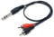 DRUT 50cm 6.35mm Stereo Jack to 2 x RCA Phono Plugs Stereo Cable, TRS to RCA Audio, 1/4'' Jack to 2 RCA Male Y Splitter Lead (0.5m)