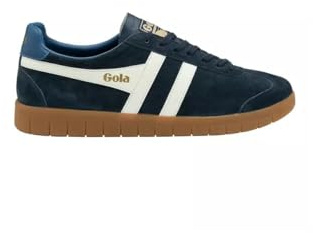 Gola Unisex Hurricane Suede Sneaker, Navy/Off White/Marine Blue/Gum, 42 EU