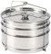 Stainless Steel 3 Tier Stackable Insert Pans - Steamer Cooking Pot Set - Cook Food Pressure Pot Accessories