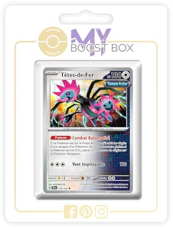 Têtes-de-Fer (Iron Jugulis) 139/162 Future Reverse - Myboost X Écarlate et Violet 5 - Forces Temporelles Box of 10 Pokemon French Cards