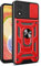 YSONCHAN Coque pour Motorola Moto E13, Housse Protection avec Antichoc Cover Objectif, Étui Bumper avec Anneau Magnétique et Support, Coque Robuste. Rouge