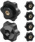 BOUMVID Sterngriffmutter M6 6 Stück, Flügelmutter Äußerer Durchmesser 38mm, Rändelschraube Innengewinde Messing, Sterngriff für Maschinen und Anlagen, Werkzeugmaschinen, Fitnessgeräte, Möbel