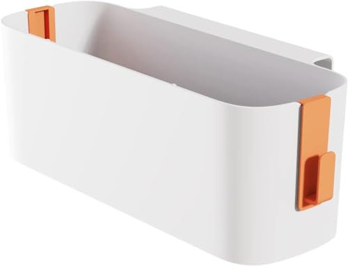 Yitobici Organizer da comodino sospeso, cestini sospesi con 2 ganci rimovibili, resistente per comodino, camera da letto, famiglia e ufficio (Arancione).