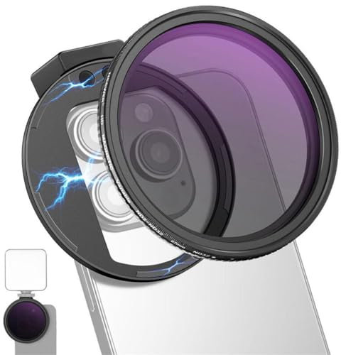 Magnetic Phone Filter Clip Kit with Variable ND 2-32 Lens Filter and Carrying Case 15 Unversial for iphone 14