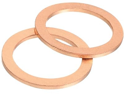 QUARKZMAN M18 Rondelle Plate, 15 Pcs Rondelles Plates à Anneau en Cuivre 24mm OD Joint d'Étanchéité en Métal pour Vis, Boulons, Écrous
