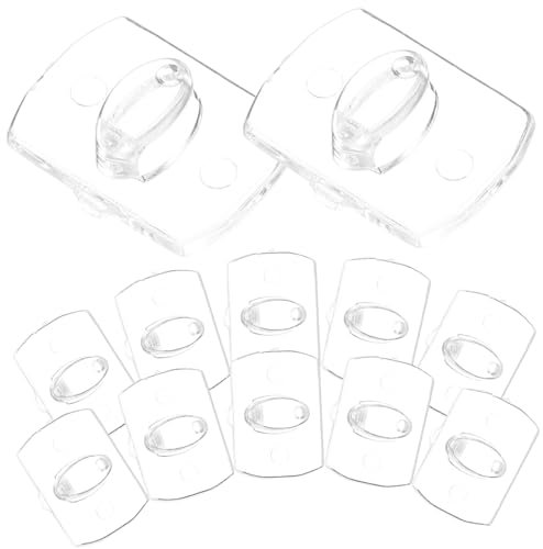 Garneck 20piezas Mini Ganchos Transparentes Adhesivos Para Luces De Cadena Resistentes Daños Para Decoración De Festivales y Colgar Joyería Paredes