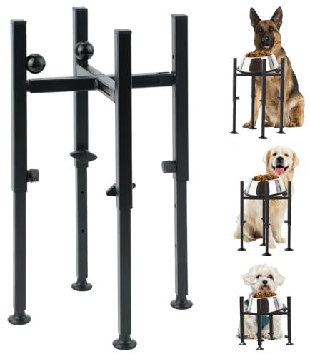 Zoyiancy Raised Dog Bowl Stand, Elevate Dog Bowls,Single Dog Bowl Stand Fits 6.5-10.5 Bowls, Dog Accessories for Raised Food Water Feeder, Dog Bowl Stand with Three Adjustable Heights and Tilted