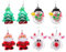 Schwarz Silberne Ohrringe 4 Paar Weihnachtsparty-Ohrringe, LED-Leucht-Damenohrringe (gemischt) Knorpel Piercing Ohrringe (Clear, One Size)