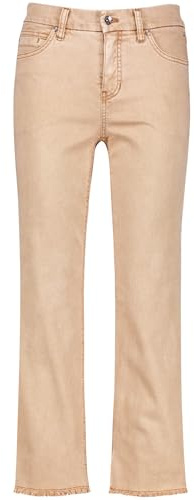 Gerry Weber Damen 5-Pocket Jeans MAR꞉Lie Flared FIT mit fransigem Saum unifarben 7/8 Länge Nature 46