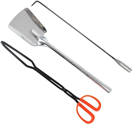 WESIEVYA Kohlenschaufel Für Kamin Robuste Grillzange Mit Holzkohleklammer Outdoor-feuerwerkzeug Praktische Müllklammer Für Camping Und Gartenfeuer