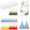 60 Stück Acryl Lesezeichen Rohlinge Set, 30 Stück Rechteckige Acryl Lesezeichen mit 30 Bunten Quasten, Transparente Lesezeichen Personalisiert für Bastelarbeiten, DIY Basteln