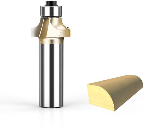 HUHAO Radius 1/8 Round Over Router Bits with 1/2 Shank Roundover Router Bit Edging Router Bit Corner Rounding Edge Forming Bit