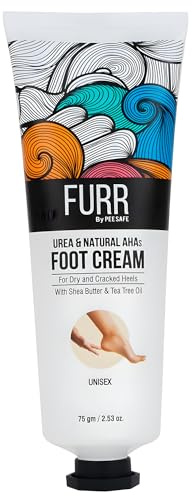 FURR 10% Urea & Natural AHAs Foot Cream | For Dry & Cracked Heels | 1% Salicylic Acid | Infused with Shea Butter, Tea Tree Oil, and Aloe Vera Extract | Deeply Hydrates, Repairs & Exfoliates | 75g