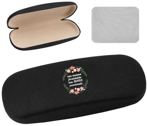 EGHTvmok Regalo Nonna,Compleanno Natale Regalo per Nonni Idee Regali Personalizzati Anziani Donna Natale per Pasqua Festa Della Mamma E Nonna Pensionamento San Valentino Custodia per Occhiali Rigida