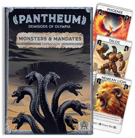 Archwood Games | Pantheum Demigods of Olympia Monster & Mandates | Modulare Brettspiel-Erweiterung | 1–4 Spieler | 45–60 Minuten
