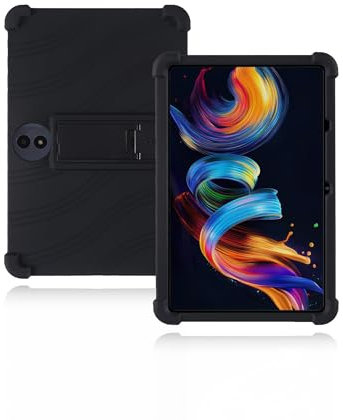 Funda para TCL NXTPAPER 11 Plus 11.5 Pulgadas 2025 Última yystao Niños Funda de Silicona Suave Compatible con TCL NXTPAPER 11 Plus, Soporte Ajustable (Negro)