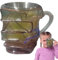 CGACCSD Tasse de livre laquée, 3D multicolore livre empilé tasse à café élégante nouveauté lecture tasse à café, livres de nouveautés pile tasse à café avec poignée pour boissons chaudes et froides