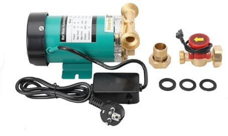 CDZHLTG Bomba de Circulación de Agua, Bomba de Agua Caliente, Bombas de presión de agua automáticas con interruptor de flujo de agua de latón Para el Hogar Baño Lavadora, 120 W, 25 l/min, 15 m