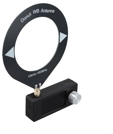 Honseadek Pocket SI4732 - Radio mini receptor de pantalla a color de 1.9 pulgadas, 0.5-108 MHz, banda completa AM FM LSB, batería USB de 800 mAh, antena de bucle portátil (negro)