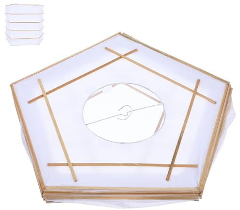 NIYANGLE Weiße Faltbare Papierlaterne 30x30cm Dekorativer Lampenschirm aus Papier für Innen Handgefertigte Hängelaterne für Partys und Wohnraum
