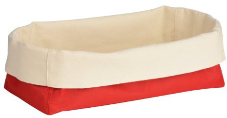 Premier Housewares Bread Basket, 17 x 33 x 16 cm - Red/Cream