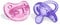Chicco PhysioForma Ciuccio in Silicone 6 - 16 Mesi, 2 Pezzi, Set di Gommotti Morbidi e Delicati, Supportano la Respirazione Fisiologica e Favoriscono il Corretto Sviluppo della Bocca Rosa/Viola