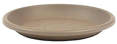 greemotion Blumentopfuntersetzer Taupe - Untersetzer Blumen mit 49 cm Durchmesser Höhe 6,8 cm - Pflanzkübel Untersetzer aus Kunststoff - Pflanzenuntersetzer rund - Pflanzen-Untertopf