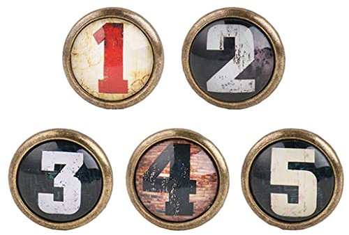 Sharplace 5Pcs Vintage Bouton de Porte Cabinet Knob Tiroir Tirer Poignée Meubles, 35 mm