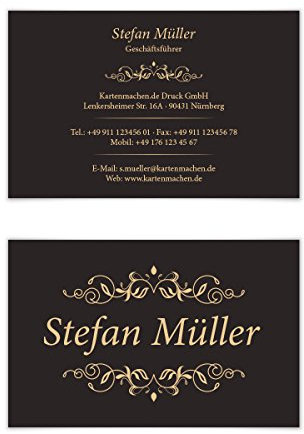 100 x Visitenkarten individuell Business Karten 300g/qm 85 x 55 mm - Viktorianisch