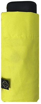 SMATI Mini Kompakt-Faltschirm - Taschengröße 18cm, windfest, 200g ultraleicht, manuell, Reise-Regenschirm, Gemischter Regenschirm, Farbe GELB ANIS